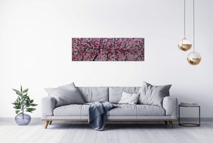 Forever Spring – Large Panoramic Cherry Blossom Painting by Edelgard Schroer