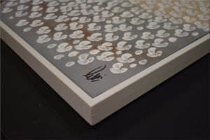 Silent Blossom Drift – Original White Blossom Tree Painting by Edelgard Schroer