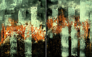 Urban Echoes – Original Acrylic Diptych by Edelgard Schroer
