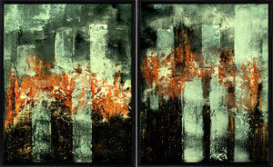 Urban Echoes – Original Acrylic Diptych by Edelgard Schroer
