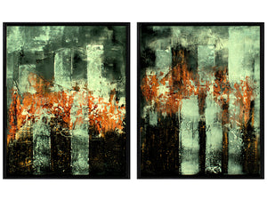 Urban Echoes – Original Acrylic Diptych by Edelgard Schroer