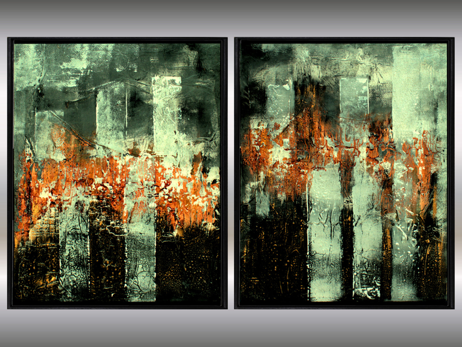 Urban Echoes – Original Acrylic Diptych by Edelgard Schroer